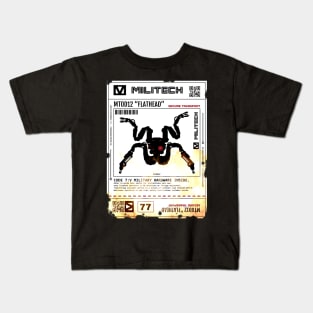 flathead robot, cyberpunk. Kids T-Shirt